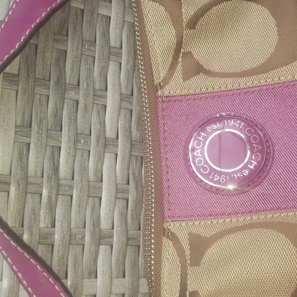 ❤COACH Signature Stripe Demi Top Handle (NWOT) - Picture 4 of 15